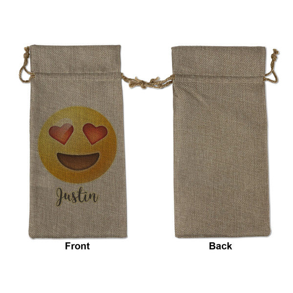Emojis Large Burlap Gift Bags - Front Approval