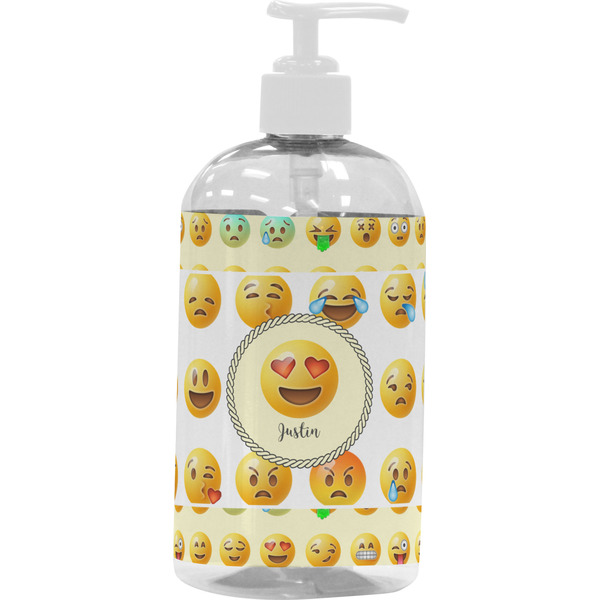 Custom Emojis Plastic Soap / Lotion Dispenser (16 oz - Large - White) (Personalized)