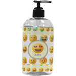 Emojis Plastic Soap / Lotion Dispenser (16 oz - Large - Black) (Personalized)