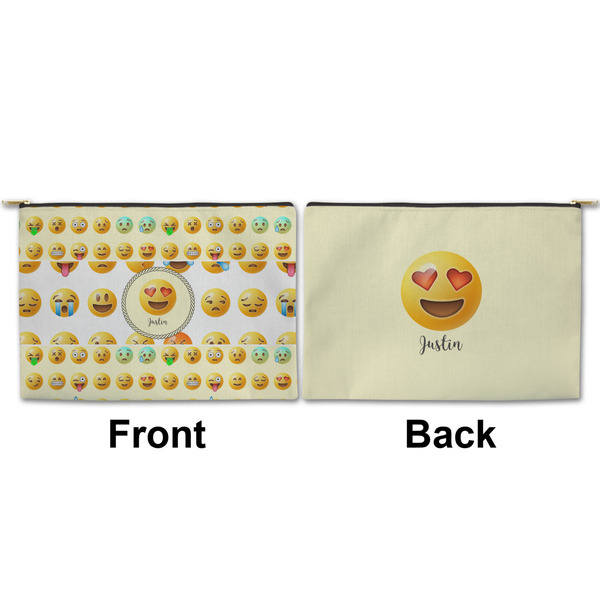 Emojis Large Zipper Pouch Approval (Front and Back)