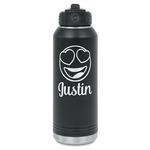 Emojis Water Bottle - Laser Engraved - Front (Personalized)