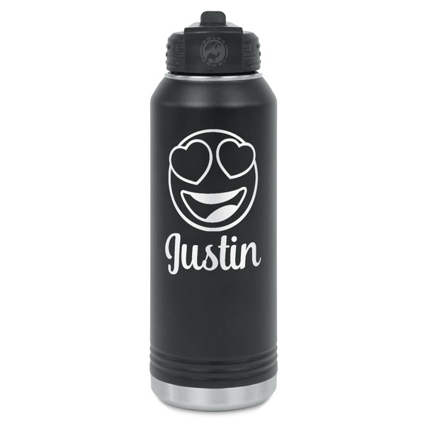 Custom Emojis Water Bottle - Laser Engraved - Front (Personalized)