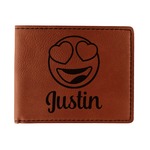 Emojis Leatherette Bifold Wallet (Personalized)
