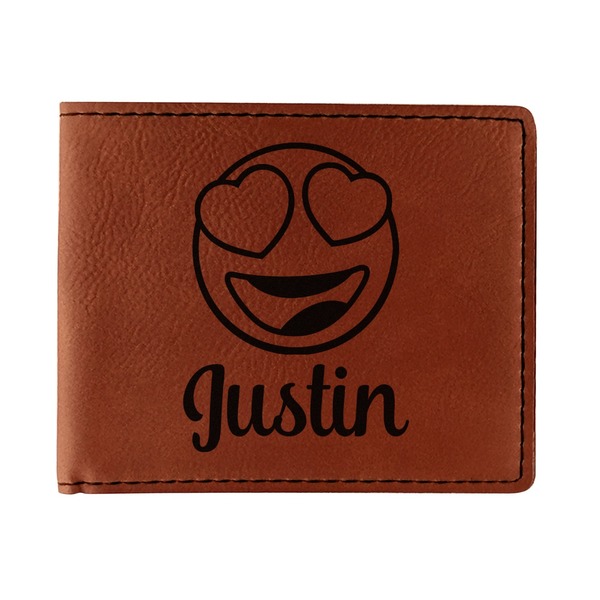 Custom Emojis Leatherette Bifold Wallet (Personalized)