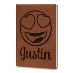 Emojis Leatherette Journal - Large - Double Sided (Personalized)