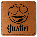 Emojis Faux Leather Iron On Patch - Square (Personalized)