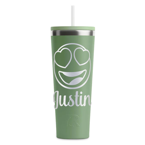 Emojis Light Green RTIC Everyday Tumbler - 28 oz. - Front