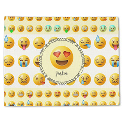 Emojis Single-Sided Linen Placemat - Single w/ Name or Text