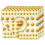 Emojis Linen Placemat w/ Name or Text