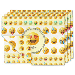 Emojis Linen Placemat w/ Name or Text