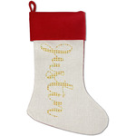 Emojis Red Linen Stocking (Personalized)