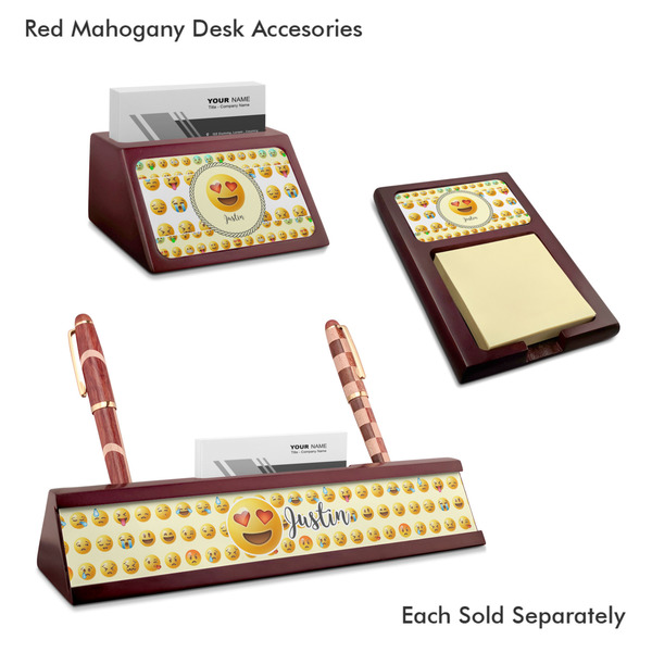 Emojis Mahogany Desk Accessories