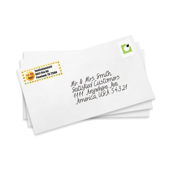 Emojis Mailing Label on Envelopes