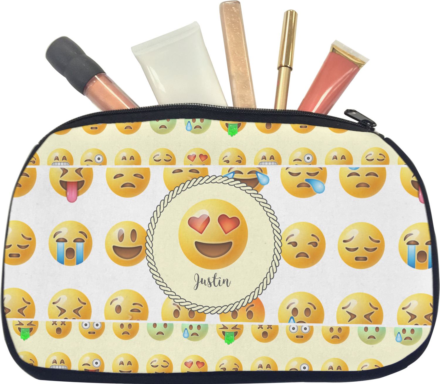 Custom Emojis Makeup / Cosmetic Bag (Personalized) YouCustomizeIt