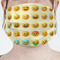 Emojis Mask - Pleated (new) Front View on Girl