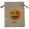 Emojis Medium Burlap Gift Bag - Front