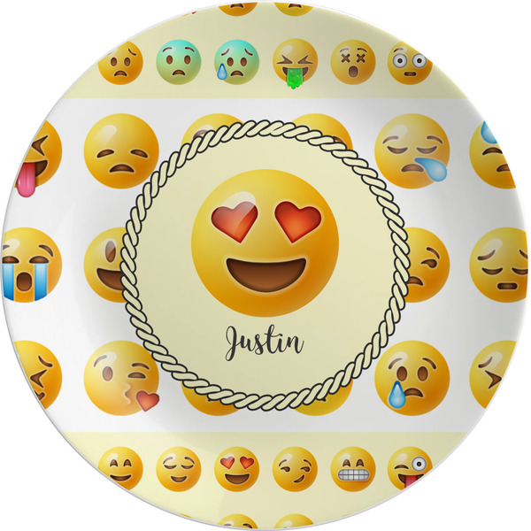 Custom Emojis Melamine Salad Plate - 8" (Personalized)