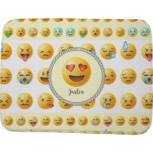 Custom Emojis Memory Foam Bath Mat - 48"x36" (Personalized)