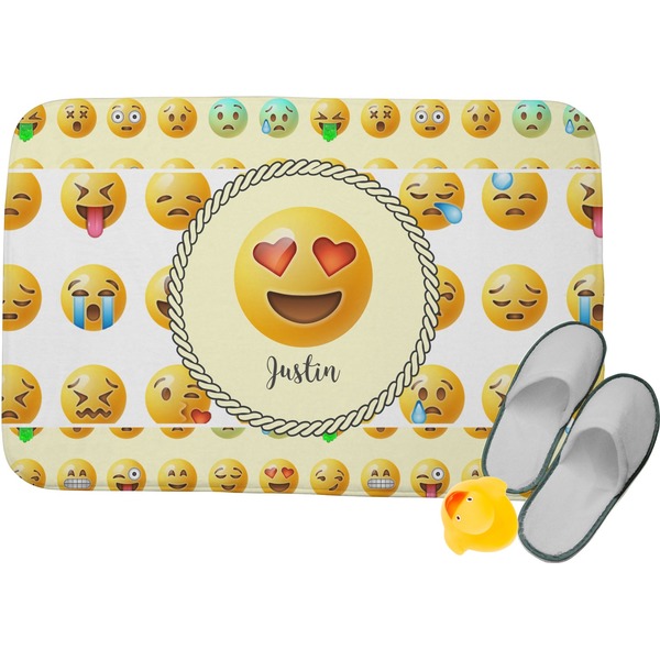 Custom Emojis Memory Foam Bath Mat - 34"x21" (Personalized)