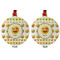 Emojis Metal Ball Ornament - Front and Back
