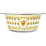 Emojis Stainless Steel Dog Bowl - Large (Personalized)