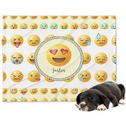 Emojis Dog Blanket - Large (Personalized)