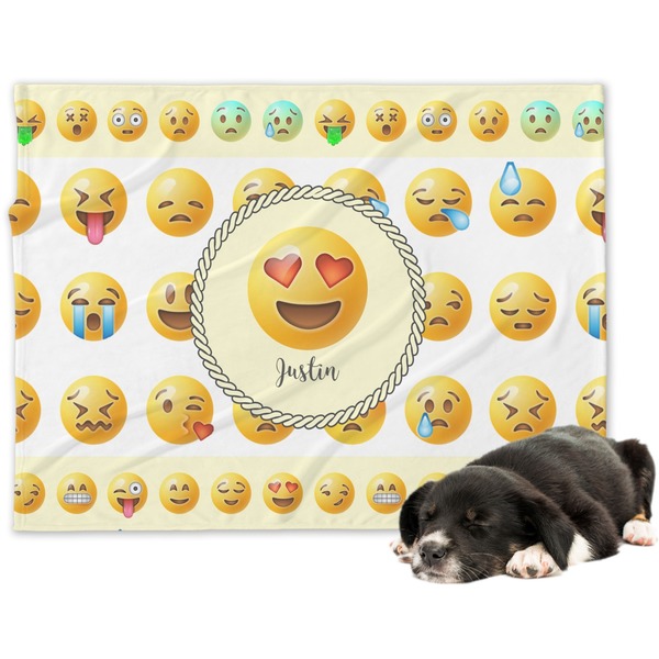 Custom Emojis Dog Blanket (Personalized)