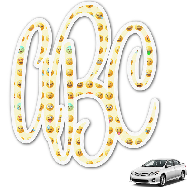 Custom Emojis Monogram Car Decal (Personalized)