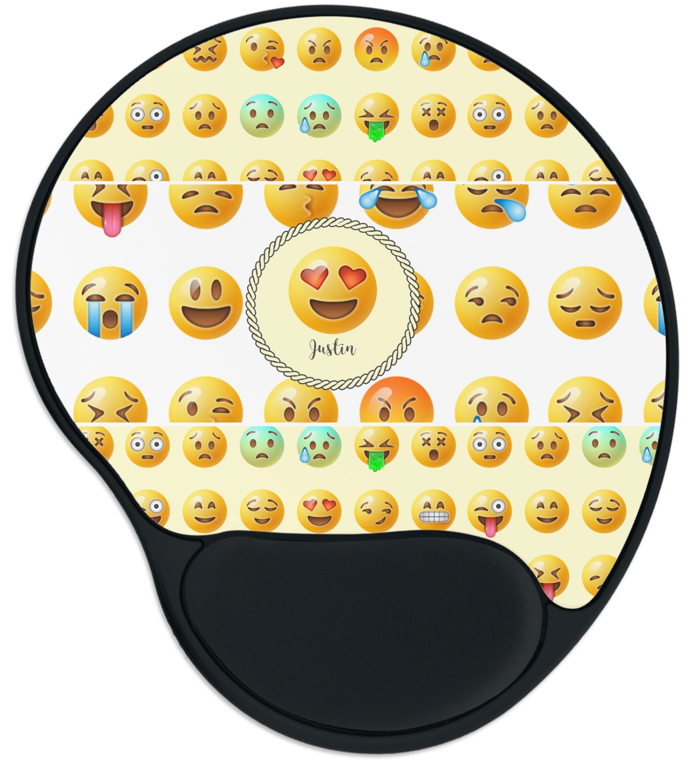 Custom Emojis Mouse Pad with Wrist Support YouCustomizeIt