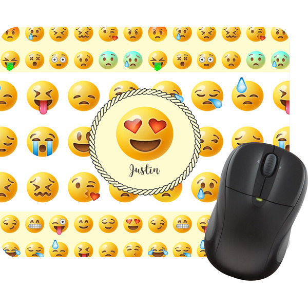 Custom Emojis Rectangular Mouse Pad (Personalized)