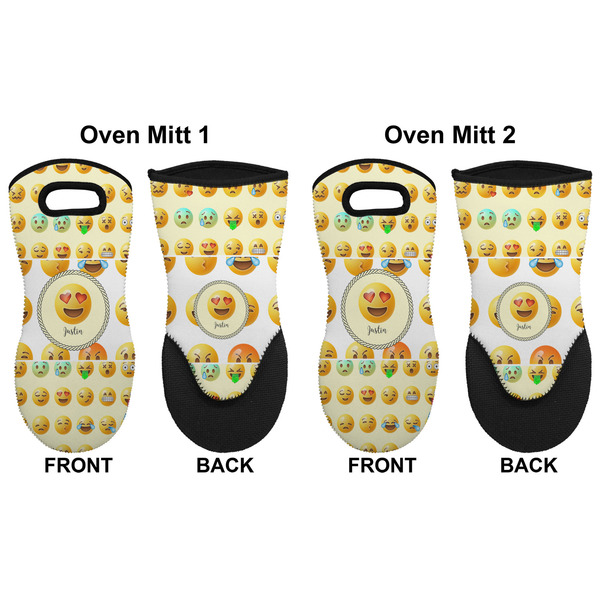 Emojis Neoprene Oven Mitt - Set of 2 - Approval