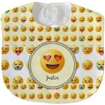Emojis Velour Baby Bib w/ Name or Text