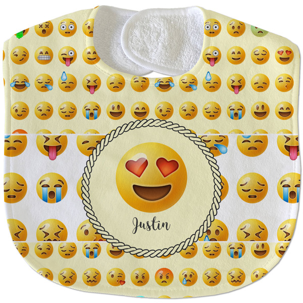 Emojis New Baby Bib - Closed and Folded