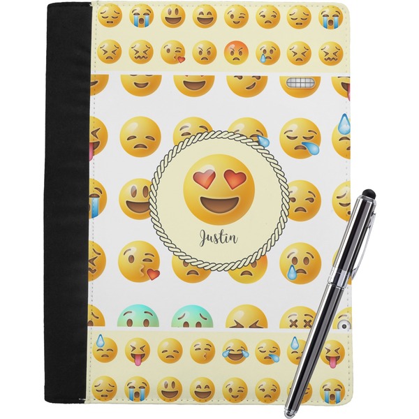 Custom Emojis Notebook Padfolio - Large w/ Name or Text