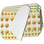 Emojis Dining Table Mat - Octagon - Set of 4 (Single-Sided) w/ Name or Text