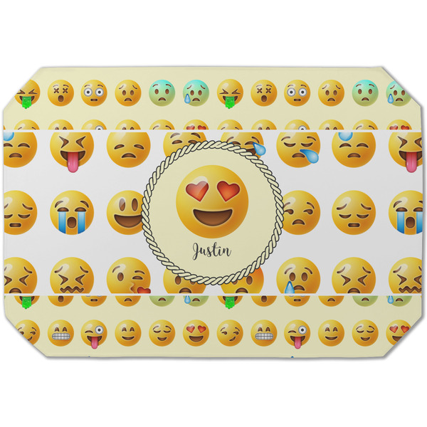 Custom Emojis Dining Table Mat - Octagon (Single-Sided) w/ Name or Text