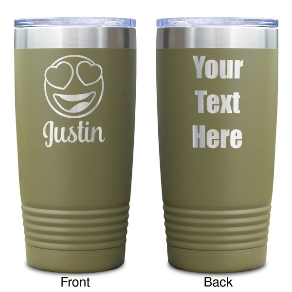 Emojis Olive Polar Camel Tumbler - 20oz - Double Sided - Approval