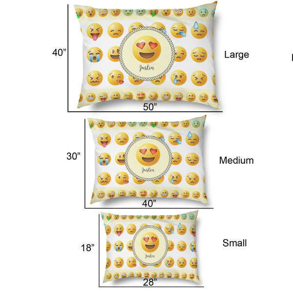 Emojis Outdoor Dog Beds - SIZE CHART