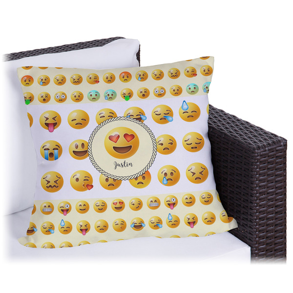 Custom Emojis Outdoor Pillow (Personalized)