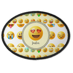 Emojis Iron On Oval Patch w/ Name or Text
