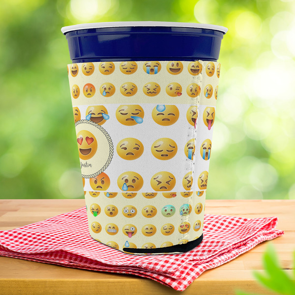 Emojis Party Cup Sleeves - with bottom - Lifestyle