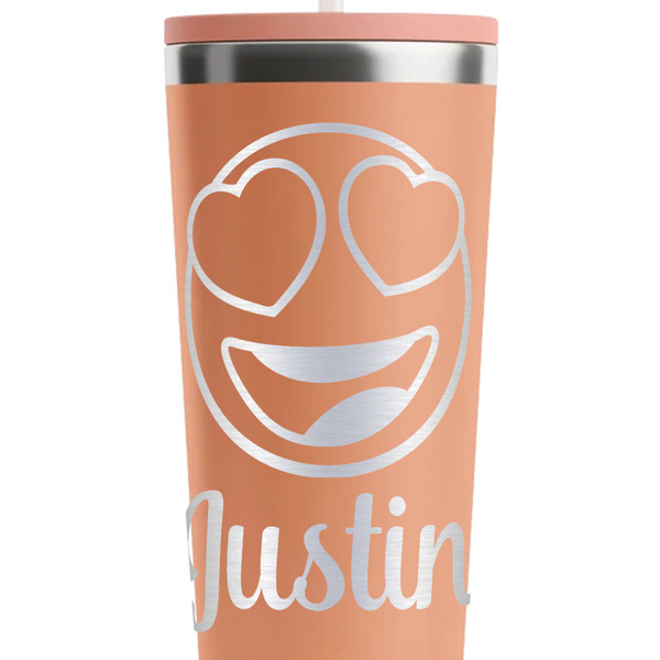 Emojis Peach RTIC Everyday Tumbler - 28 oz. - Close Up