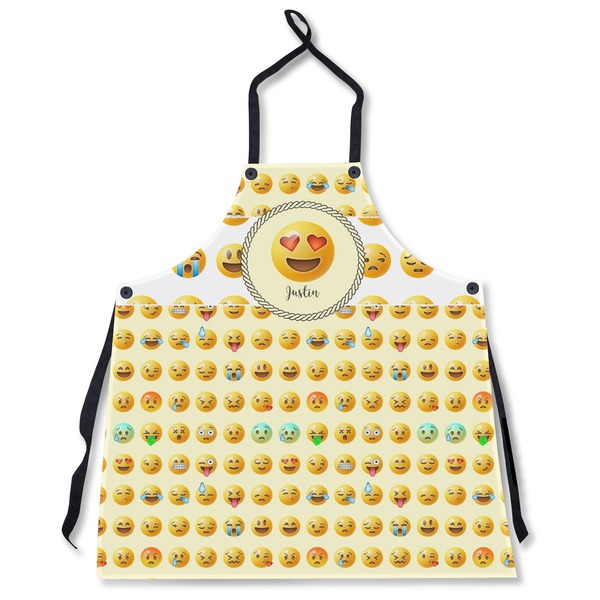 Custom Emojis Apron Without Pockets w/ Name or Text