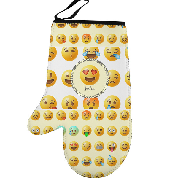 Emojis Personalized Oven Mitt - Left