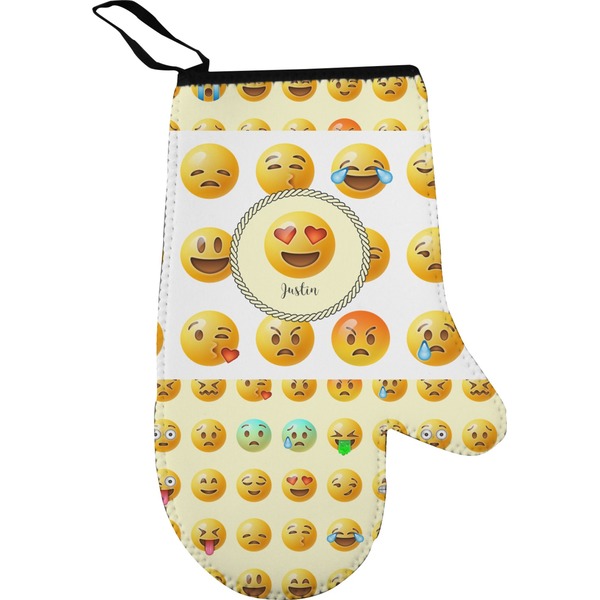 Custom Emojis Right Oven Mitt (Personalized)