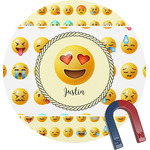 Emojis Round Fridge Magnet (Personalized)
