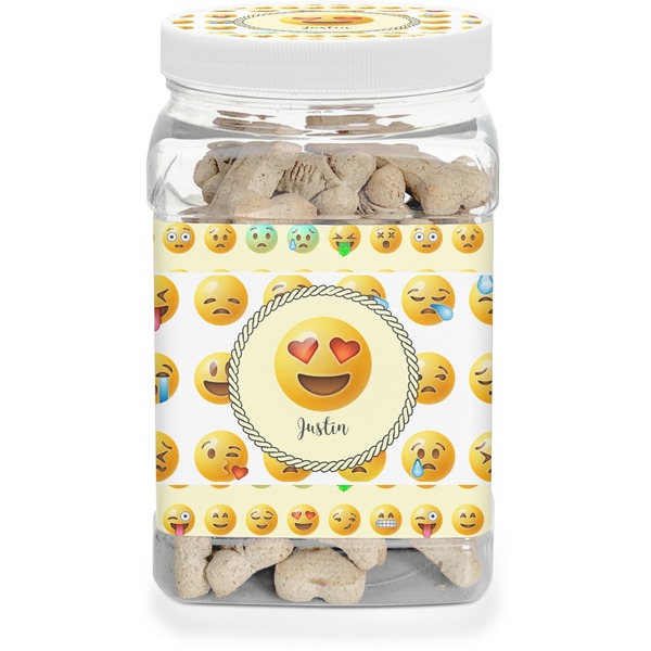 Custom Emojis Dog Treat Jar (Personalized)