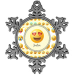 Emojis Vintage Snowflake Ornament (Personalized)