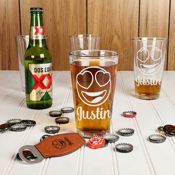 Emojis Pint Glasses - In Context
