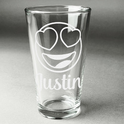 Emojis Pint Glass - Engraved (Personalized)
